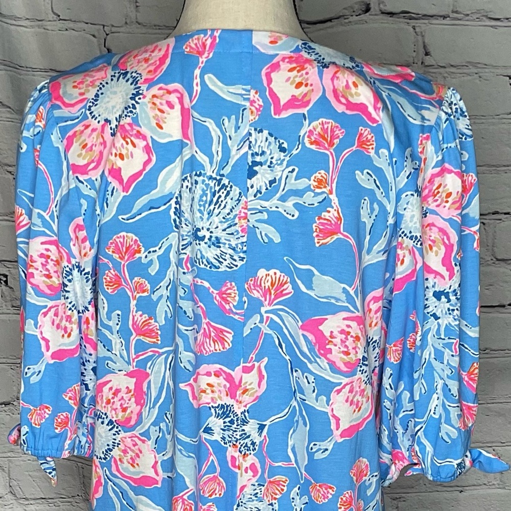 Lilly Pulitzer Easley Short Sleeve Dress Multi Bahamian Rhapsody Large NWT - Picture 10 of 16